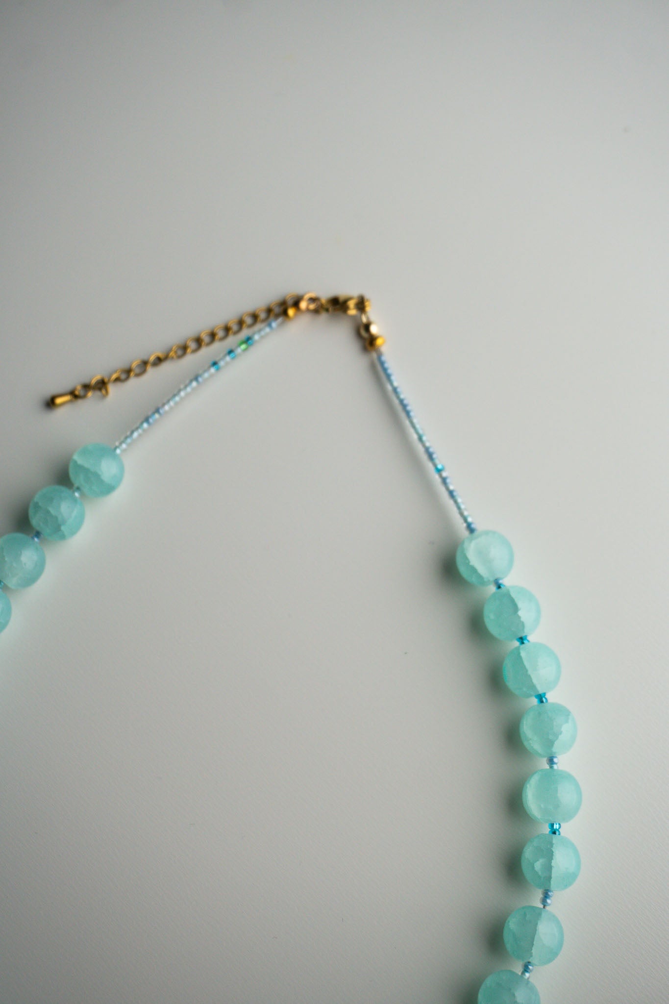 Blue Gem Beaded Necklace