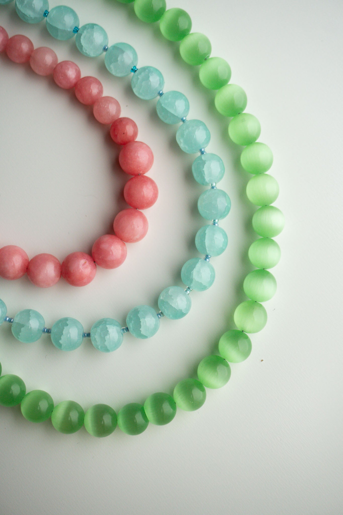 Blue Gem Beaded Necklace