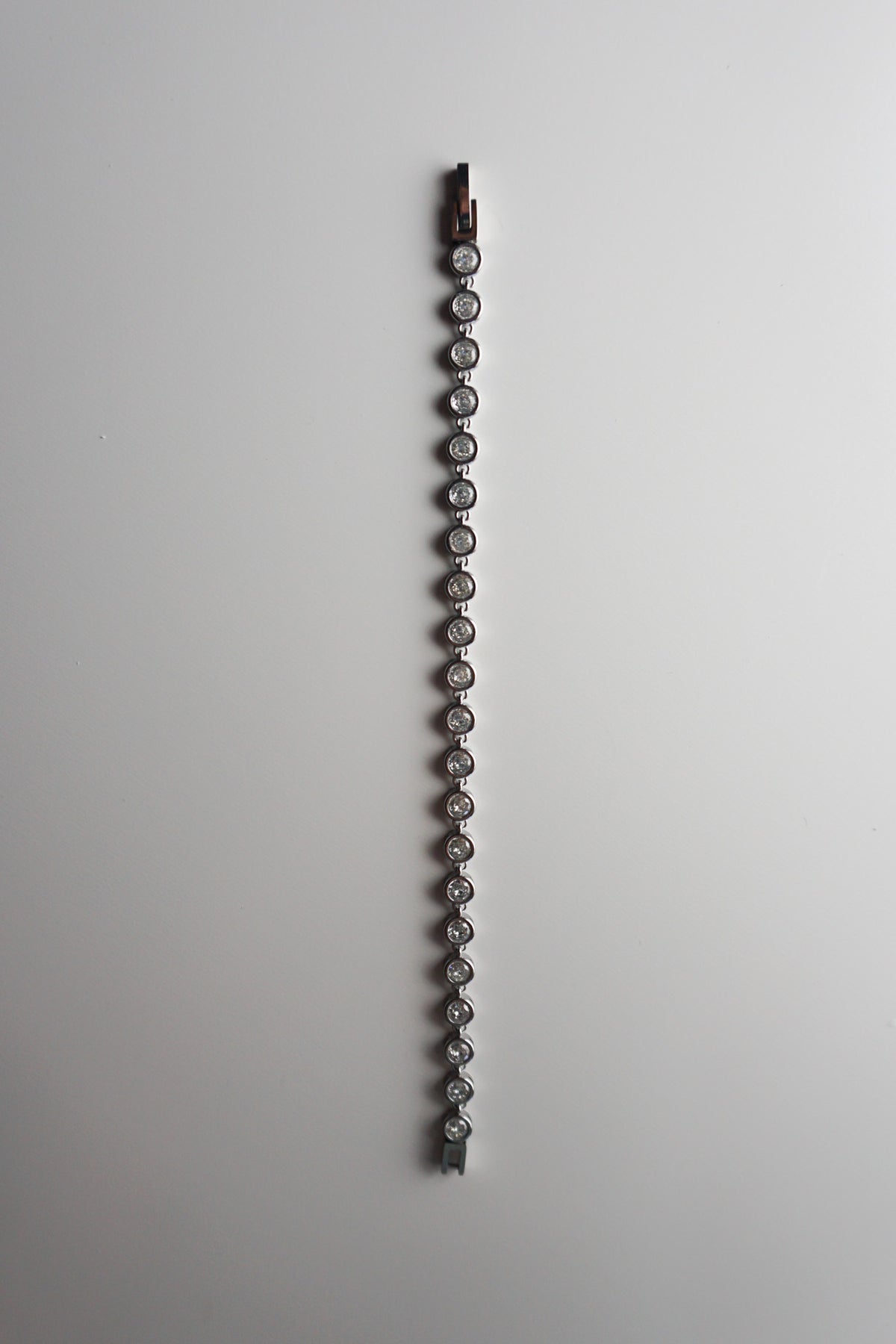 Bezel Stone Bracelet in Silver