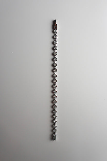 Bezel Stone Bracelet in Silver