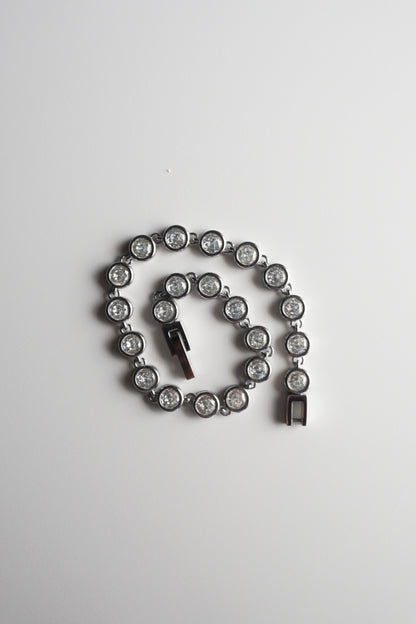 Bezel Stone Bracelet in Silver