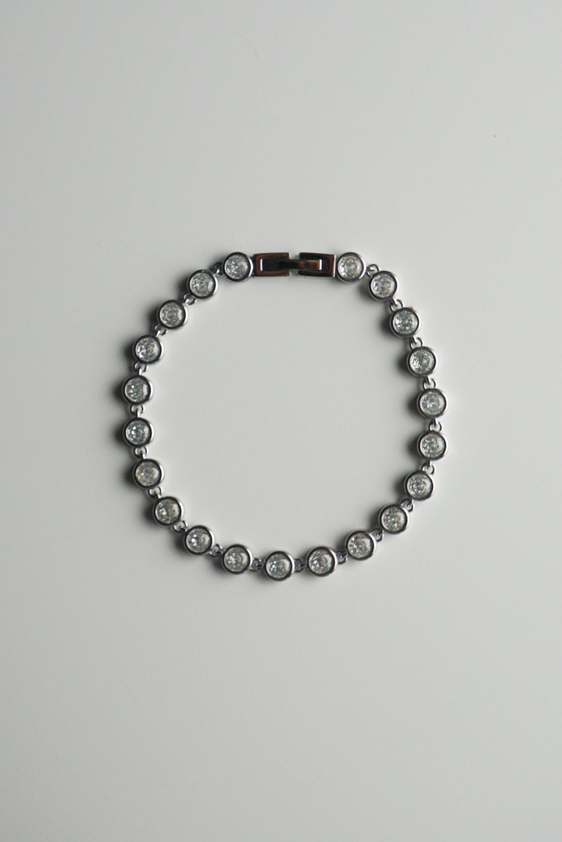 Bezel Stone Bracelet in Silver