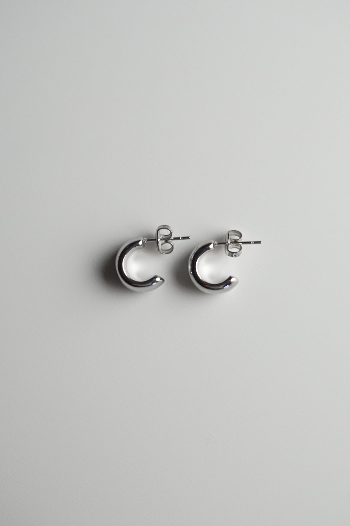 Mini Open Hoops in Silver