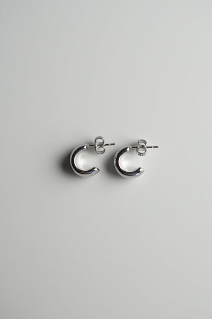Mini Open Hoops in Silver