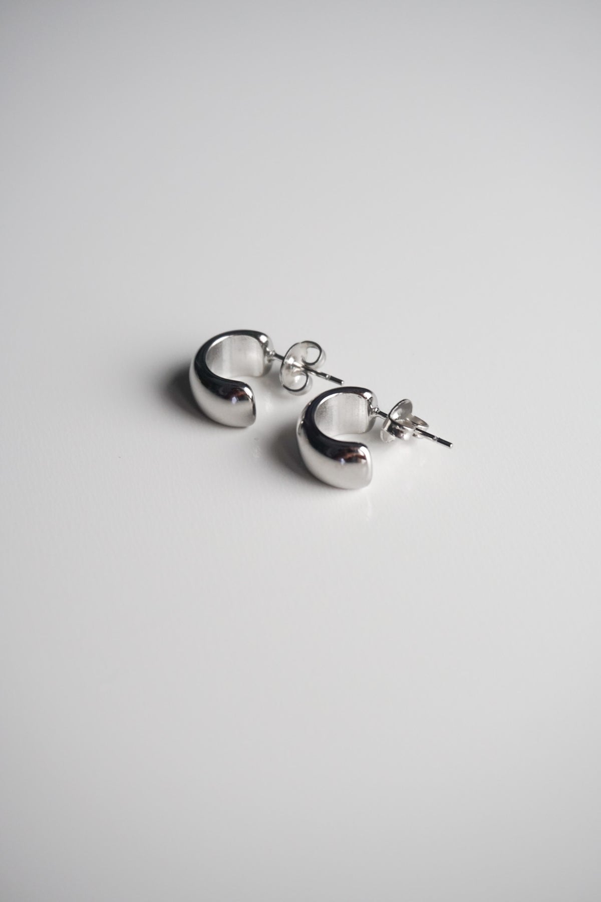 Mini Open Hoops in Silver