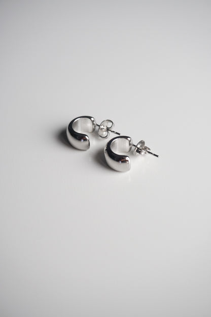 Mini Open Hoops in Silver