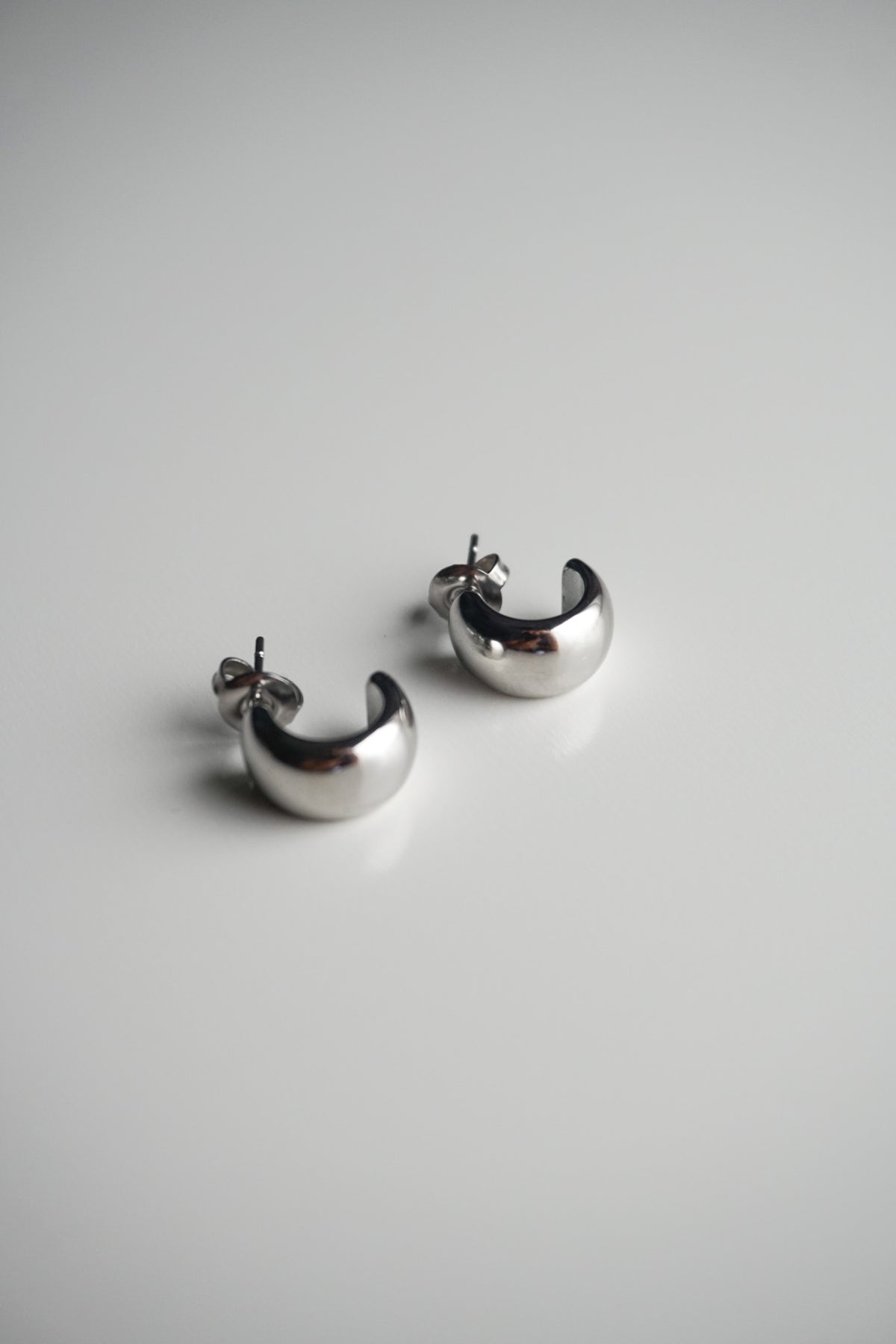 Mini Open Hoops in Silver