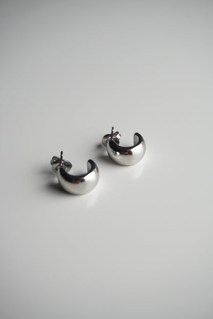 Mini Open Hoops in Silver
