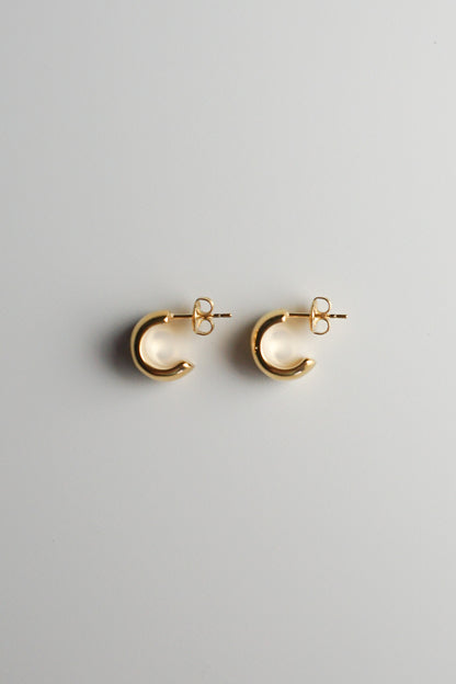 Mini Open Hoops in Gold