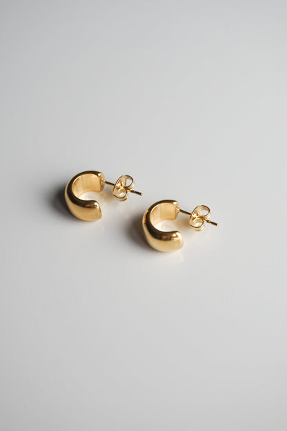 Mini Open Hoops in Gold