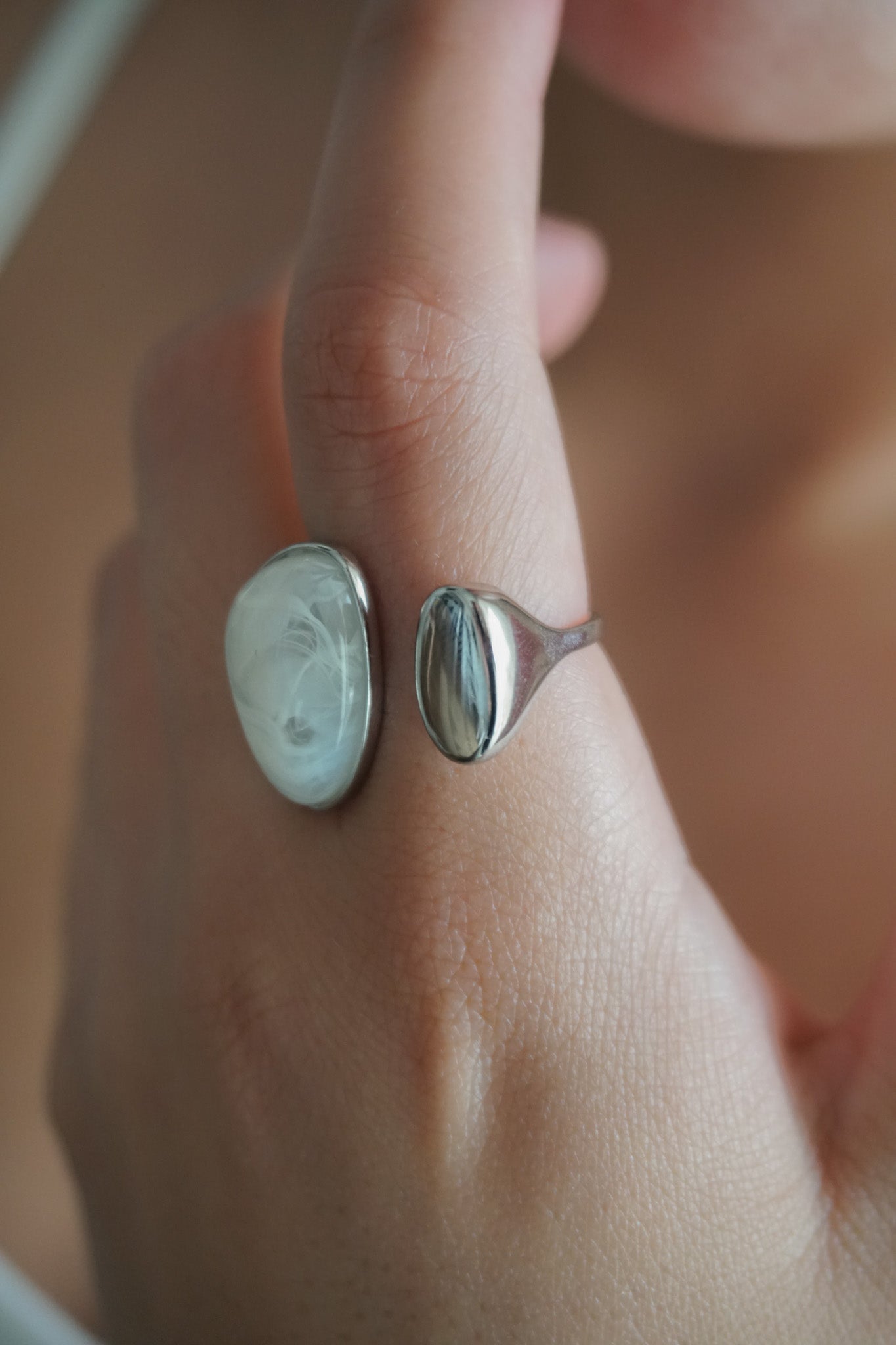 Silver Gemstone Ring