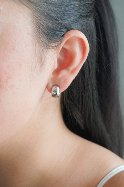 Mini Open Hoops in Silver