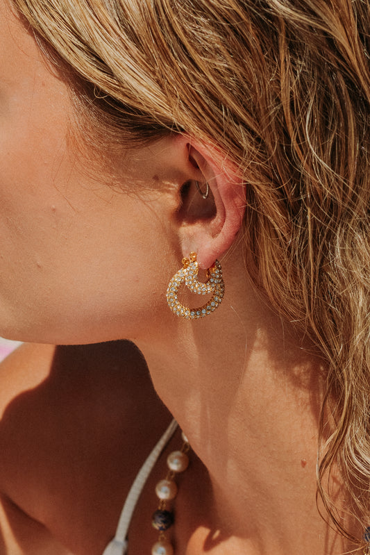 Mini Pavé Hoops
