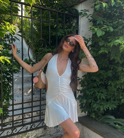 The Soléne Lariat Necklace in Silver