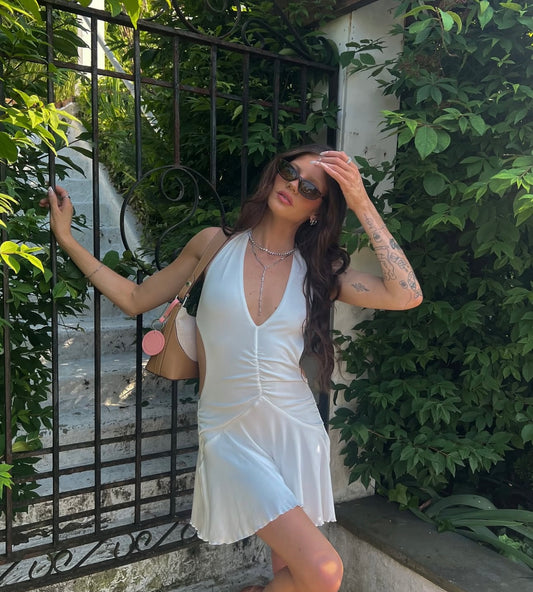 The Soléne Lariat Necklace in Silver