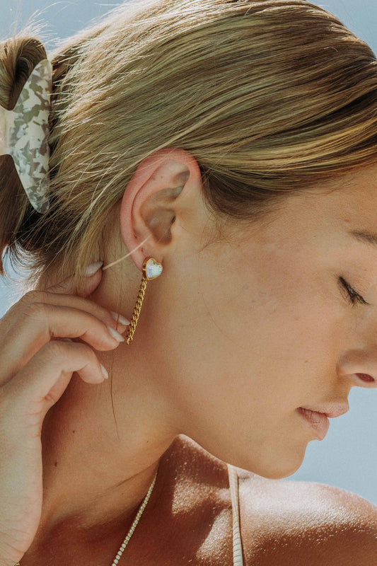 The Lilac Chain Droplet Earrings