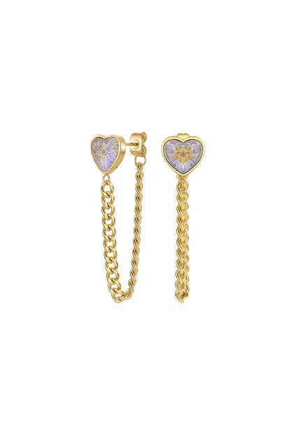 The Lilac Chain Droplet Earrings