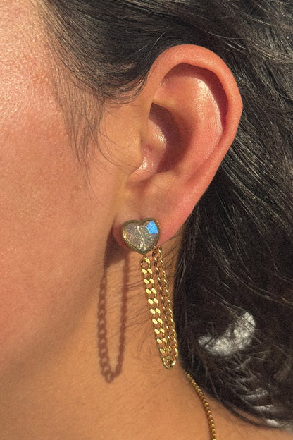 The Lilac Chain Droplet Earrings
