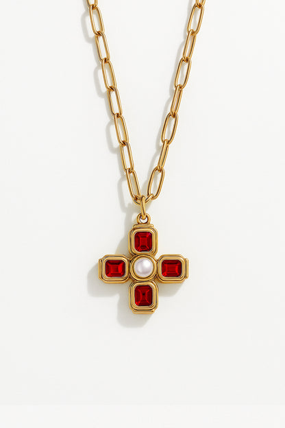 The Velvet Cross Necklace